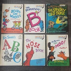 Dr Seuss & Berenstain Bears Kids Book Lot 6 Books Hardcover USED